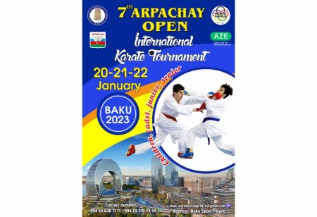 Bakıda 20 Yanvar şəhidlərinin xatirəsinə həsr olunmuş “Arpachay Open” beynəlxalq karate turniri keçiriləcək.