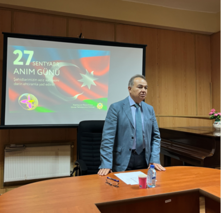 AMEA-nın Memarlıq və İncəsənət İnstitutunda 27 Sentyabr - Anım Günü ilə bağlı tədbir keçirilib