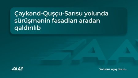 Çaykənd-Quşçu-Sarısu avtomobil yolunun 2-ci km-lik hissəsində sürüşmə