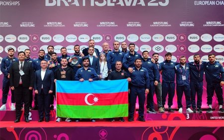 Azərbaycanın yunan-Roma güləşi millisi Avropa çempionu olub