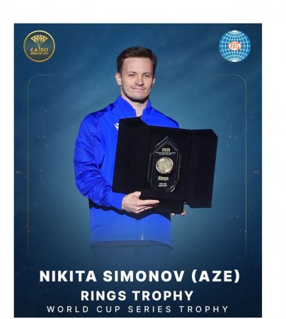 Kişi idman gimnastikası üzrə Azərbaycan milli komandasının üzvü Nikita Simonov Beynəlxalq Gimnastika Federasiyası tərəfindən halqalar proqramında Dünya kuboku seriyasının qalibi adına layiq görüldü.
