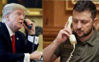 Volodimir Zelenski  Donald Trampla söhbət aparır